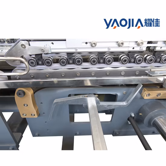 Yaojia Cartón Embalaje 4 6 Esquinas Carpeta Sin Gancho Caja Encoladora Máquina Encoladora Plegable